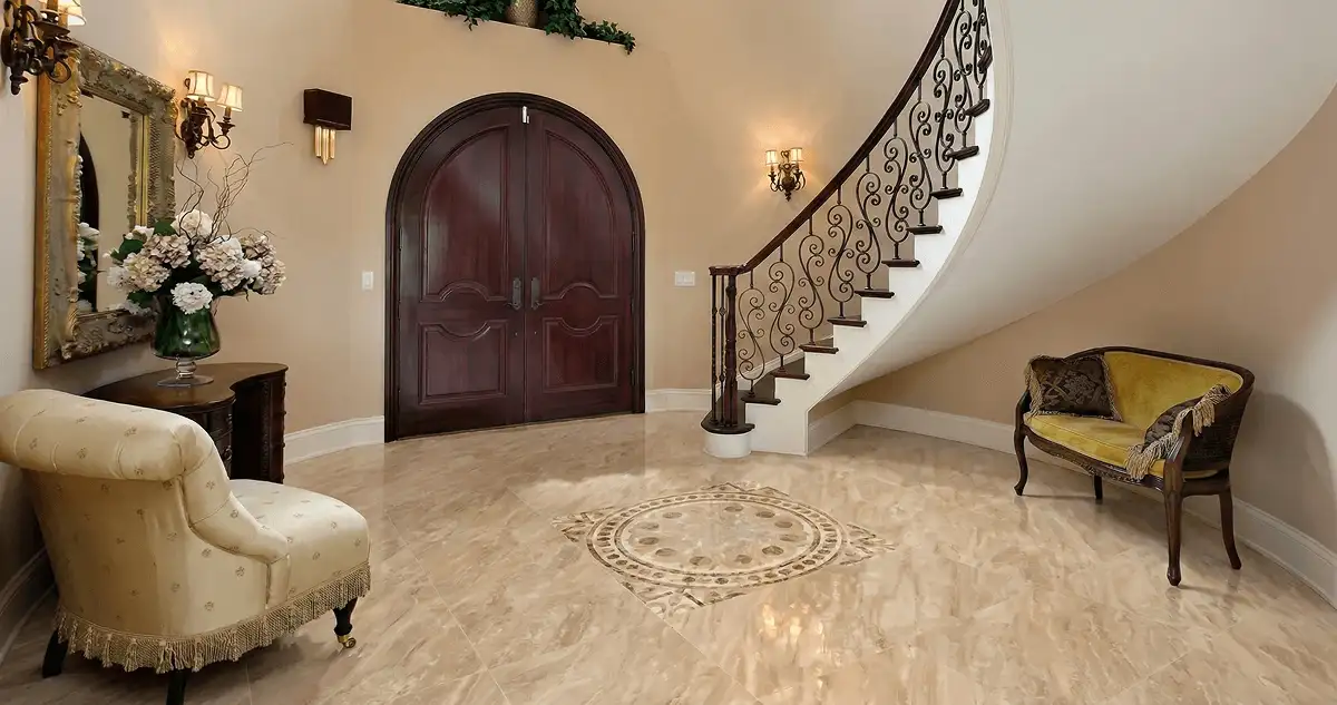 Entrance hall with professionally installed ceramic tile flooring in Philadelphia PA