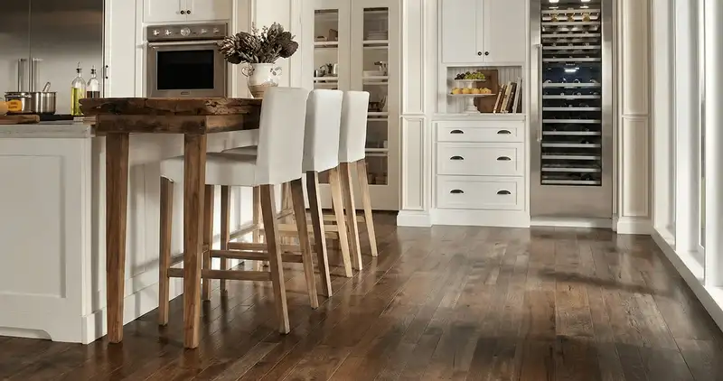 Professionally installed and refinished hardwood flooring in a residential home, showcasing smooth finish and natural wood tones in Philadelphia, PA