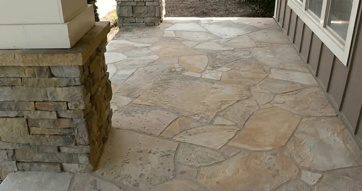 House entrance with professionally installed stone flooring in Philadelphia PA