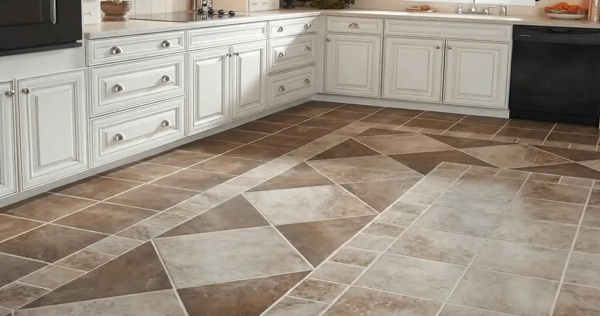 Kitchen with white cabinets and a professionally installed tile floor in Philadelphia, PA